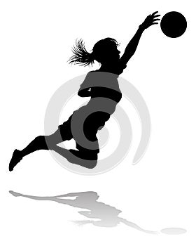 Female Soccer Football Player Woman Silhouette