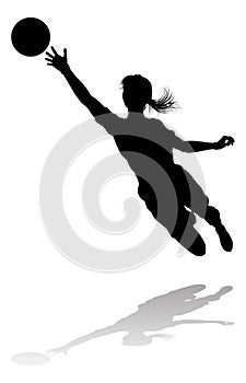 Female Soccer Football Player Woman Silhouette