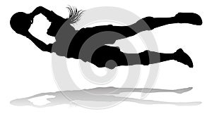 Female Soccer Football Player Woman Silhouette