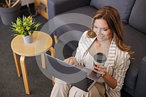 Female software developer working at the office