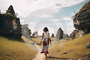 A female solo traveler in Indonesia