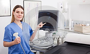 Female sonographer portrait