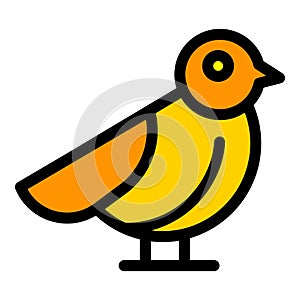 Female sparrow icon vector flat