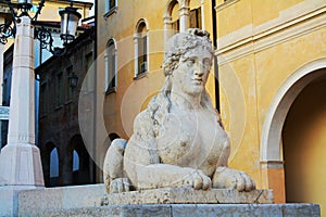 Female sphinx, in Conegliano Veneto, Treviso, Italy