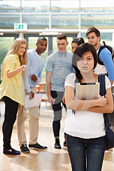 Female Student Being Bullied By Classmates