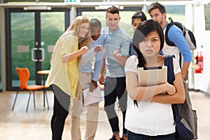 Female Student Being Bullied By Classmates