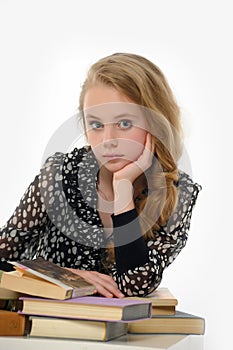 Female student with books