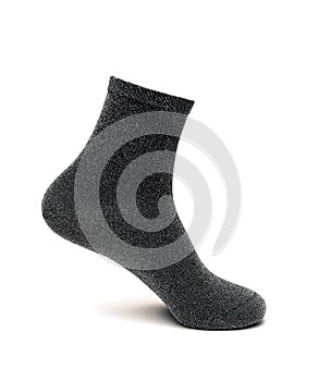 Female stylish sock on a white background