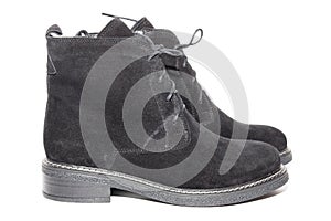 Female suede boots