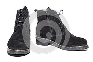 Female suede boots