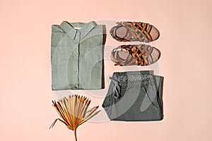 Female summer clothes arrangement