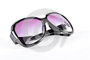 Female sunglasses with purple glass.