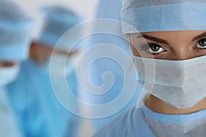 Female surgeon portrait looking in camera