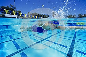 Female Swimmer In Pool