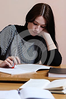 Female teacher in classroom