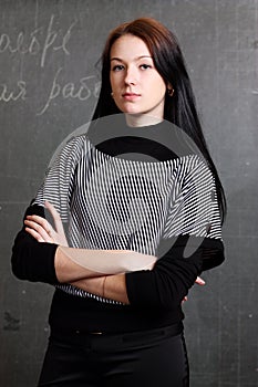 Female teacher in classroom