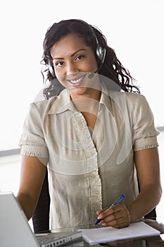 Female telesales worker