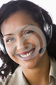 Female telesales worker