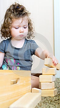 Female Toddler Building Blocks