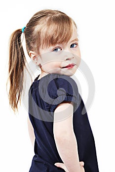 Female toddler with ponytail