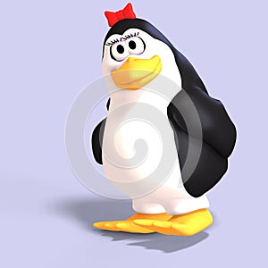 Female toon penguin