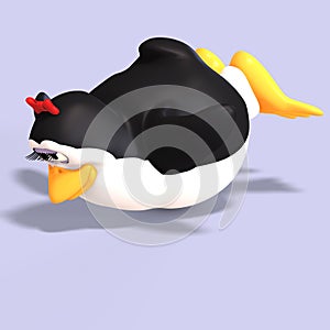 Female toon penguin