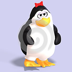 Female toon penguin