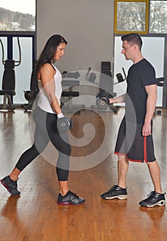 Female trainer working with her trainee