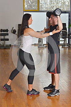 Female trainer working with her trainee