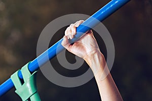 Female training pull ups with resistance band