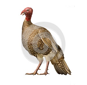 Female Turkey standing.