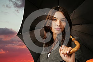 Female with umbrella