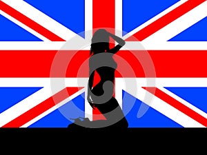 Female on union jack