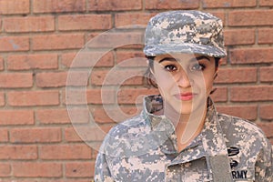 Female US Army Soldier wearing uniform