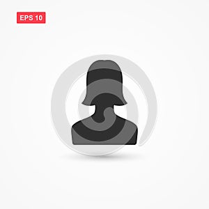 Female user account icon vector