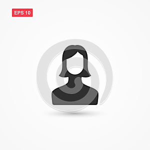 Female user account icon vector 2
