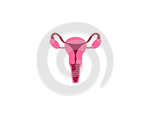 Female, uterus, womb icon. Vector illustration. Flat design