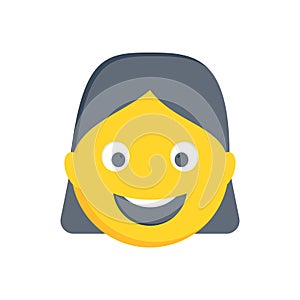 Female vector flat colour icon
