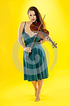 Female violinist.