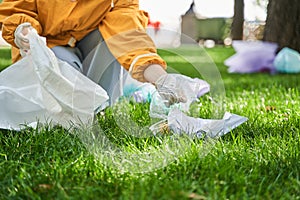 Female from the voluntary organization conserving environment