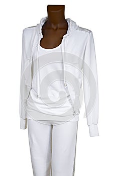 Female white tracksuit photo