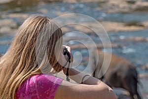 Female wildlife photographer