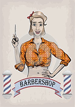 Female woman girl lady hairdresser, barber, beautician