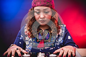 Female woman seer teller psychic fortuneteller