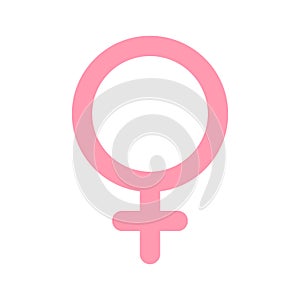 Female, woman symbol. Gender and sexual orientation icon or sign concept.