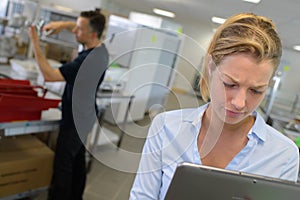 female worker in lab