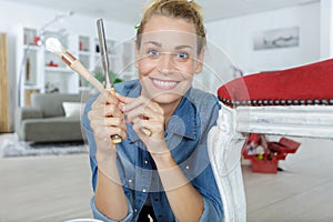 Female worker looking at camera