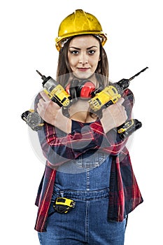 Female worker ready to work