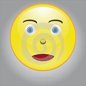 Female yellow smile vector illustration