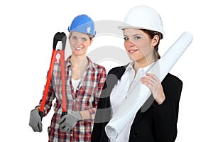 Females construction workers